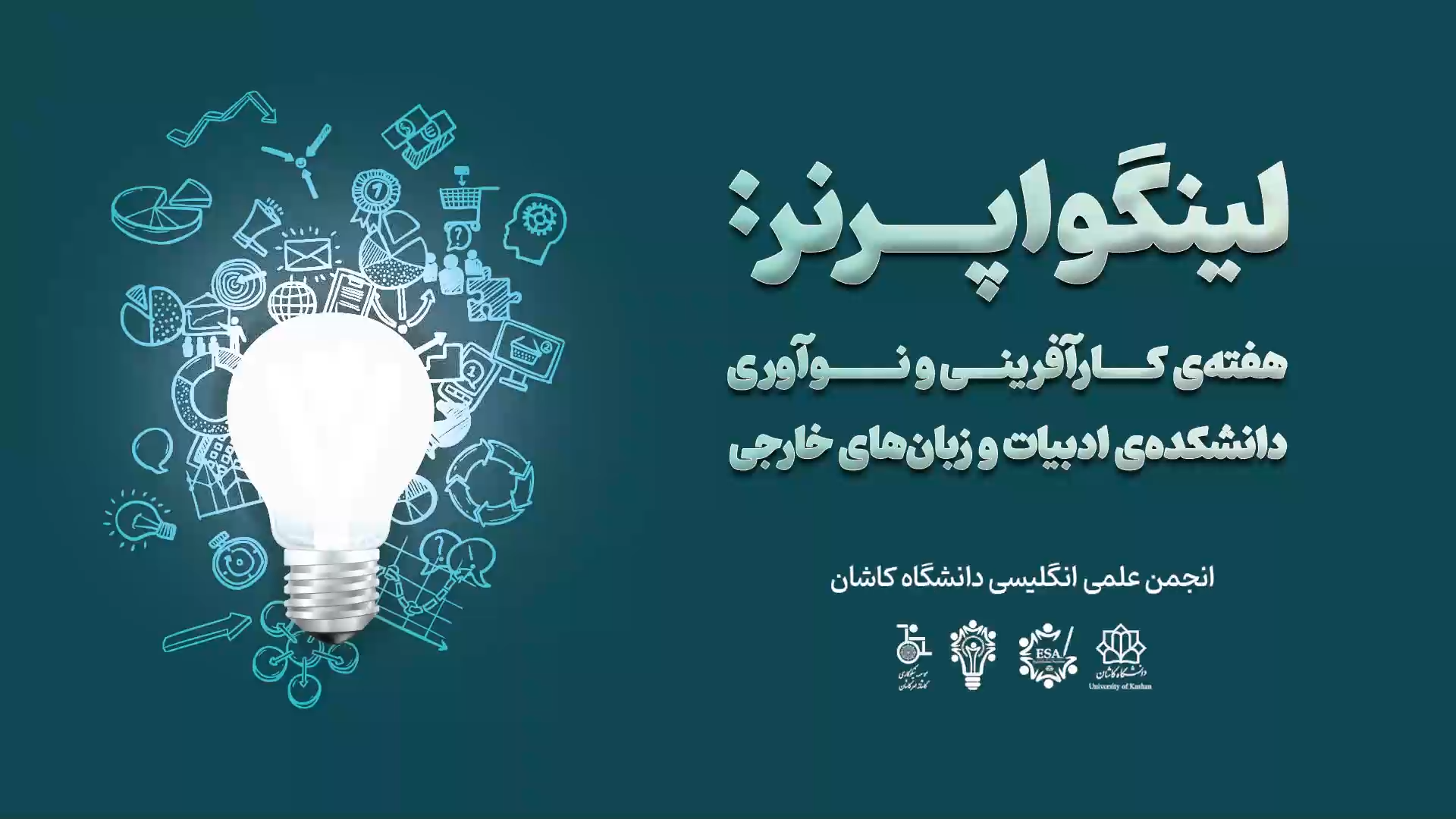 لینگواپرنر: هفته‌ی کارآفرینی و نوآوری دانشکده‌ی ادبیات و زبان‌های خارجی | انجمن علمی انگلیسی دانشگاه کاشان
